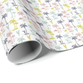 Pastel Palm Tree by Beach Pattern Geschenkpapier (Rolleneckpunkt)