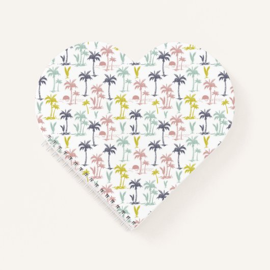 Pastel Palm Tree by Beach Pattern Notizblock (Vorderseite)