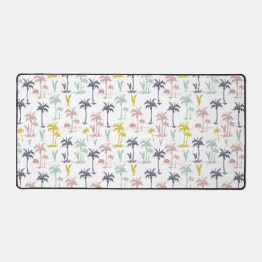 Pastel Palm Tree by Beach Pattern Schreibtischunterlage (Vorderseite)