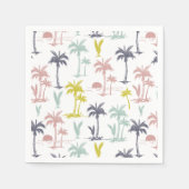 Pastel Palm Tree by Beach Pattern Serviette (Vorderseite)