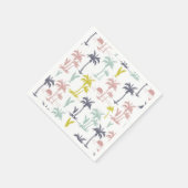 Pastel Palm Tree by Beach Pattern Serviette (Ecke)