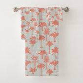 Pastel Palm Tree Muster Badhandtuch Set (Insitu)