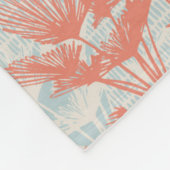 Pastel Palm Tree Muster Fleecedecke (Ecke)