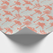 Pastel Palm Tree Muster Geschenkpapier (Ecke)