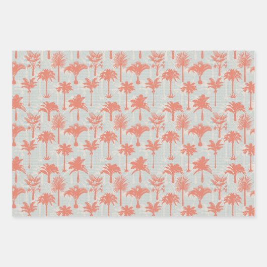 Pastel Palm Tree Muster Geschenkpapier Set (Vorderseite 3)