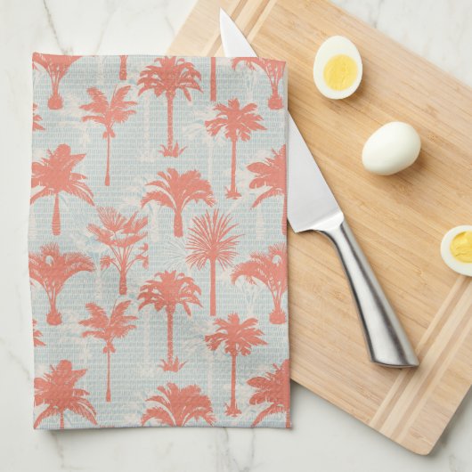 Pastel Palm Tree Muster Geschirrtuch (Viertel Falte)