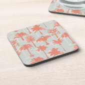 Pastel Palm Tree Muster Getränkeuntersetzer (Linke Seite)