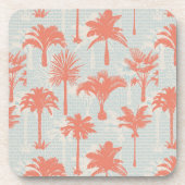 Pastel Palm Tree Muster Getränkeuntersetzer (Vorderseite)