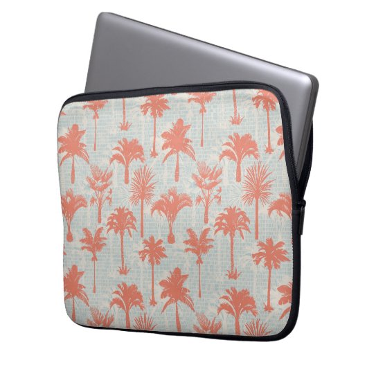 Pastel Palm Tree Muster Laptopschutzhülle (Vorderseite Links)