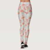 Pastel Palm Tree Muster Leggings (Rückseite)