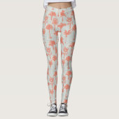 Pastel Palm Tree Muster Leggings (Vorderseite)