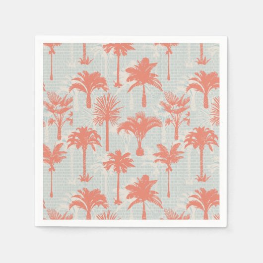 Pastel Palm Tree Muster Serviette (Vorderseite)