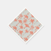 Pastel Palm Tree Muster Serviette (Ecke)