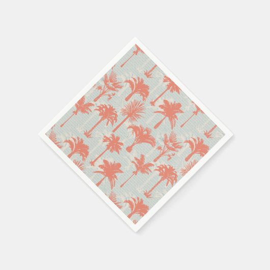 Pastel Palm Tree Muster Serviette (Ecke)