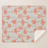 Pastel Palm Tree Muster Sherpadecke (Vorderseite (Horizontal))