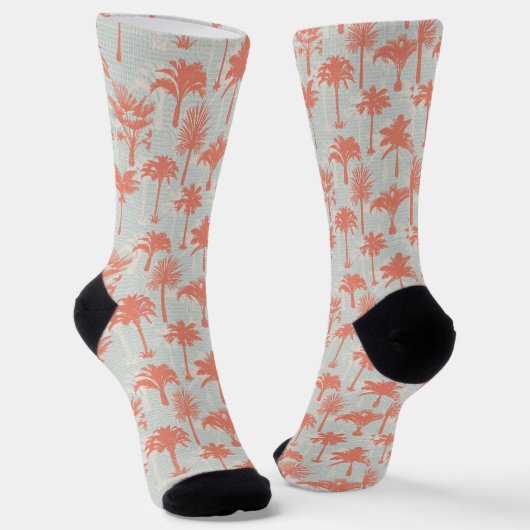 Pastel Palm Tree Muster Socken (Gewinkelt)