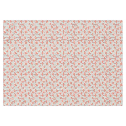 Pastel Palm Tree Muster Tischdecke (Vorderseite (Horizontal))