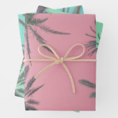 Pastel Palm Trees Fotografisch Geschenkpapier Set (Beispiel)