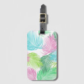 Pastel Palms auf einem Gepäckanhänger (Vorderseite Vertikal)