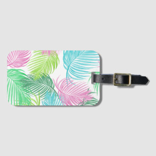 Pastel Palms auf einem Gepäckanhänger