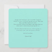 Pastel Paper-Cut Cake 15th Birthday Karte (Rückseite)