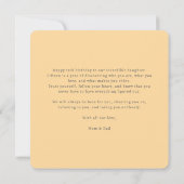 Pastel Paper-Cut Cake 15th Birthday Karte (Rückseite)