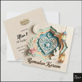 Pastel Papercut Ramadan Kareem Greeting Einladung