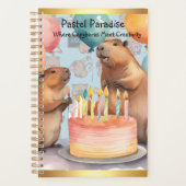 Pastel Paradise: Where Capybaras Meet Creativity Planer (Vorderseite)