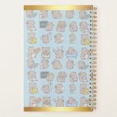 Pastel Paradise: Where Capybaras Meet Creativity Planer (Rückseite)