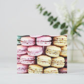 Pastel Parisian Macarons Postkarte (Stehend Vorderseite)