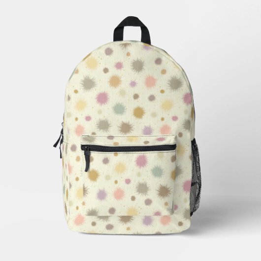 Pastel Party Pollen - nahtlos. Bedruckter Rucksack (Vorderseite)