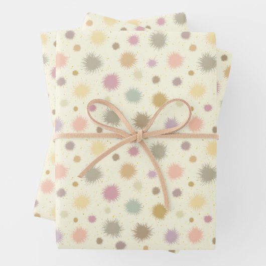 Pastel Party Pollen - nahtlos. Geschenkpapier Set (Beispiel)