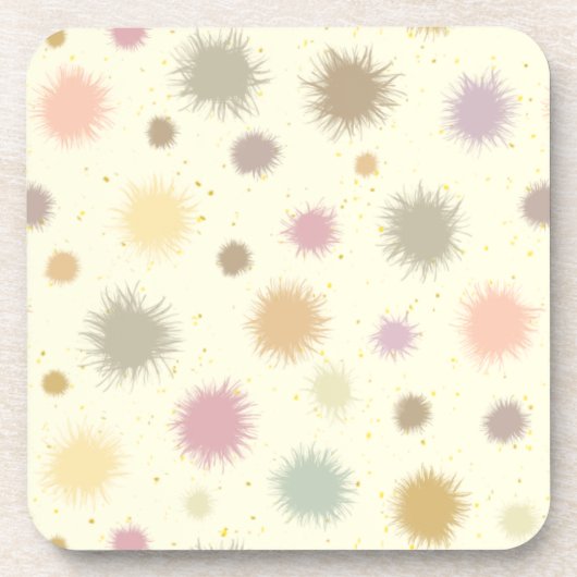 Pastel Party Pollen - nahtlos. Getränkeuntersetzer (Vorderseite)