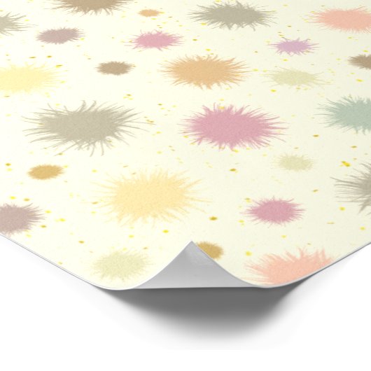 Pastel Party Pollen - nahtlos. Poster (Ecke)