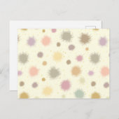 Pastel Party Pollen - nahtlos. Postkarte (Vorne/Hinten)