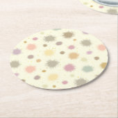 Pastel Party Pollen - nahtlos. Runder Pappuntersetzer (Angewinkelt)