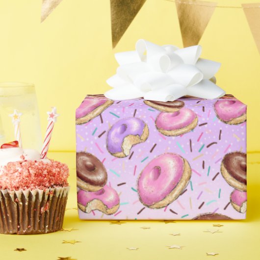 Pastel Party Süßigkeiten Donuts Geburtstag Geschenkpapier (Geburtstagsparty)