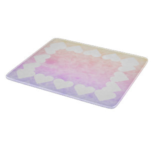 Pastel pastellfarben colored Herz ♥ Heart marmor Schneidebrett