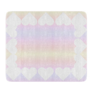 Pastel – pastellfarben – colored Herz ♥ Heart Schneidebrett