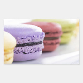 Pastel Pastry Koch French Macaron Rechteckiger Aufkleber