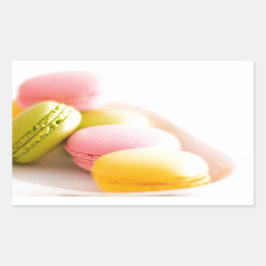 Pastel Pastry Koch French Macaron Rechteckiger Aufkleber