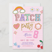 Pastel Patch Party Birthday Einladung (Vorderseite)