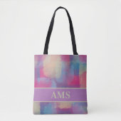 Pastel Patchwork Abstract Design Initials Tasche (Vorderseite)