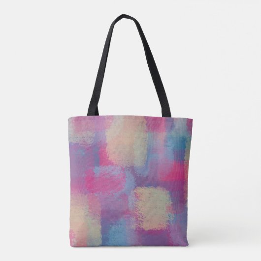 Pastel Patchwork Abstract Design Initials Tasche (Rückseite)