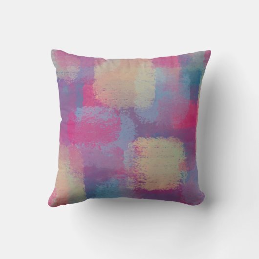 Pastel Patchwork Abstract Design Kissen (Rückseite)