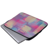 Pastel Patchwork Abstract Design Laptopschutzhülle (Vorne Knopf)