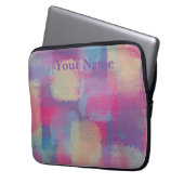 Pastel Patchwork Abstract Design Laptopschutzhülle (Vorderseite Links)
