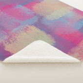 Pastel Patchwork Abstract Design Sherpadecke (3/4)
