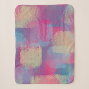 Pastel Patchwork Abstract Design Sherpadecke