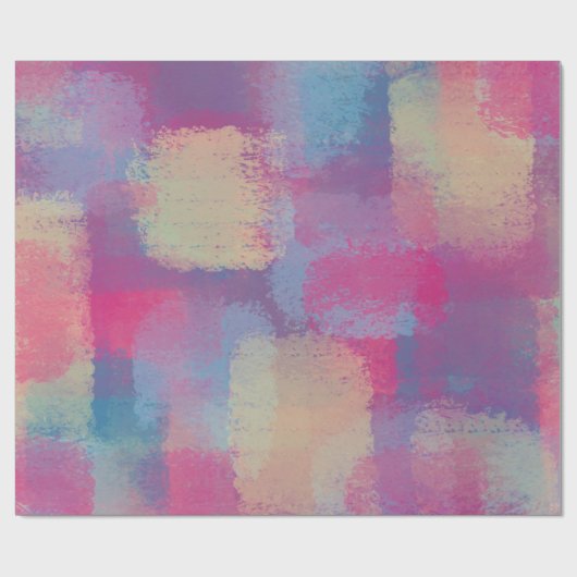 Pastel Patchwork Abstrakt Dreamy Design Geschenkpapier (Flach)